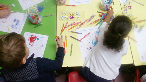 Children colouring